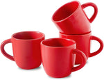Load image into Gallery viewer, Hasense Espresso Cups Set of 4 Perfect for Demitasse, Cappuccino, Tea Bag and Juice, 5 Ounce Ceramic Stackable Mini Coffee Mugs Suit for Espresso Machine and Coffee Maker, Red