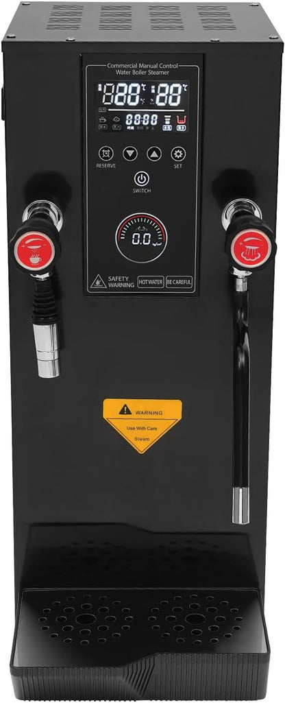 Commercial Milk Frother, Multi-Purpose Full-Automatic Steam Boiling Water Frothing Machine with 12H Timing Function for Tea Coffee Dessert Milk 3KW 12L