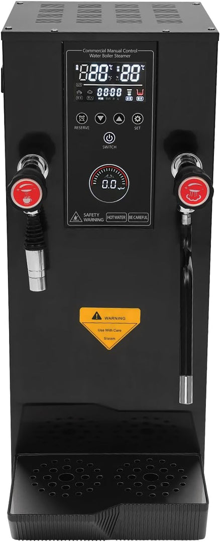 Commercial Milk Frother, Multi-Purpose Full-Automatic Steam Boiling Water Frothing Machine with 12H Timing Function for Tea Coffee Dessert Milk 3KW 12L