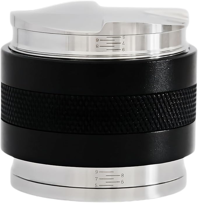 51mm Coffee Distributor & Tamper - Dual Head Adjustable Depth for Breville Barista Pro/Express/Touch - 304 Stainless Steel Coffee Leveler and Hand Tamper, Black