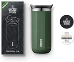 Load image into Gallery viewer, WACACO Octaroma Grande Vacuum Insulated Coffee Mug, 15 fl oz (435ml), Double-wall Stainless Steel Travel Tumbler With Drinking Lid, Pomona Green