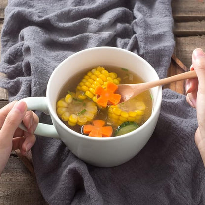 MECOWON 30 OZ Porcelain Coffee Mugs, Set of 2 Large Mugs for Soup, Cereal and Salad (Turquoise)