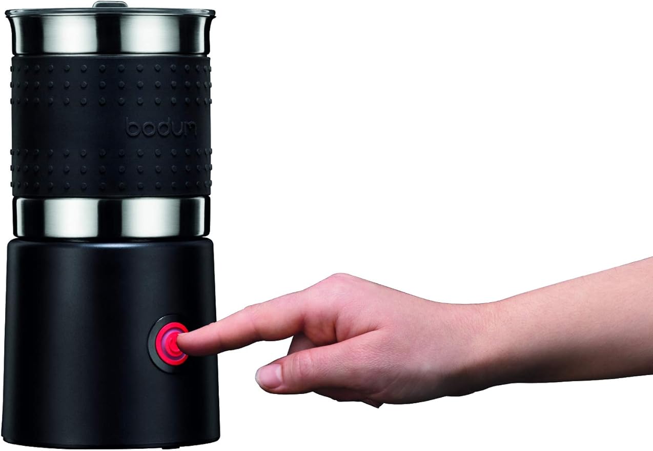 Bistro 13.5oz Bistro Barista Electric Milk Frother, Automatic Temperature Control, Boil-Dry Protection, White