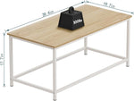 Load image into Gallery viewer, SAYGOER Coffee Table Simple Modern Coffee Tables Open Design Rectangular Minimalist Center Table for Living Room Home Office, Easy Assembly, 39.37 x 19.69 x 17.72, Oak White