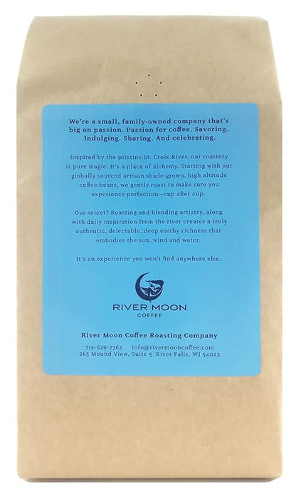 River Moon Coffee, Kona Coffee Whole Bean, Medium Roast, 5 lbs, Kona Waves Hawaiian Blend, Sustainably Farmed, 100% Arabica