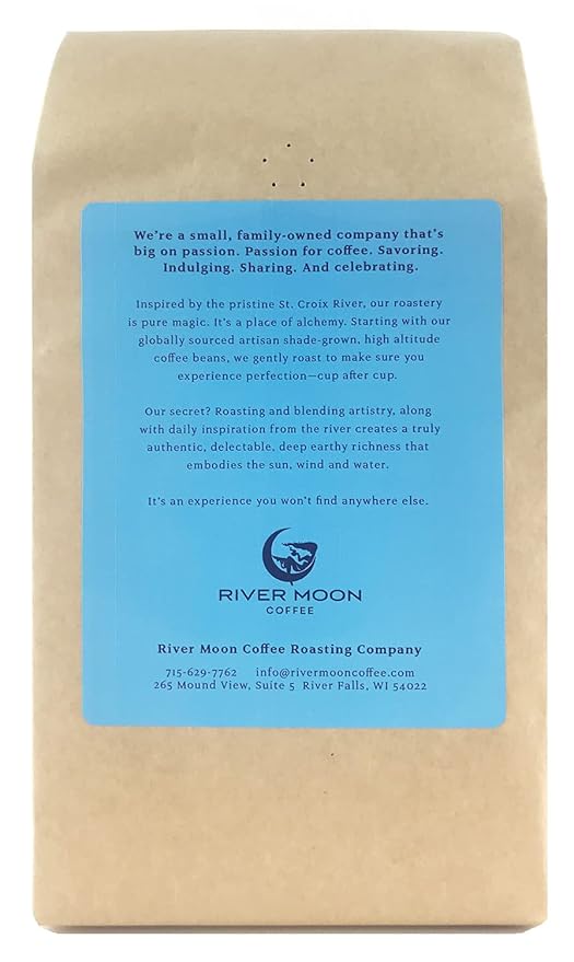 River Moon Coffee, Kona Coffee Whole Bean, Medium Roast, 2 lbs, Kona Waves Hawaiian Blend, Sustainably Farmed, 100% Arabica