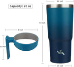 Load image into Gallery viewer, 20 oz Tumbler with Handle and 2 Straw 2 Lid, Insulated Water Bottle Stainless Steel Vacuum Cup Reusable Travel Mug,Indigo Black