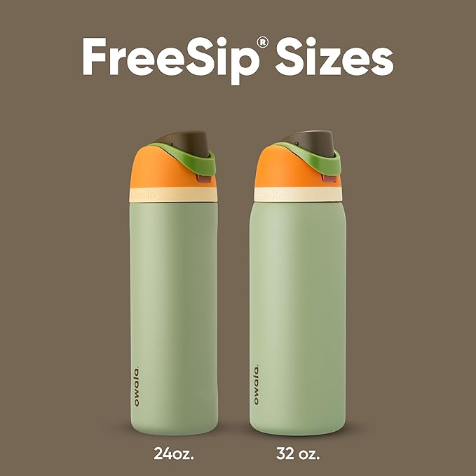 Owala FreeSip Insulated Stainless Steel Water Bottle with Straw, BPA-Free Sports Water Bottle, Great for Travel, 24 Oz, Camo Cool