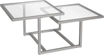 Load image into Gallery viewer, Henn&amp;Hart 43" Wide Square Coffee Table in Nickel, Modern coffee tables for living room, studio apartment essentials
