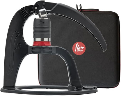 Flair The NEO Flex with Carrying Case: UPDATED Direct Lever Manual Espresso Maker for Beginners and Travel - Pressure Gauge for 9 BAR Brewing Included