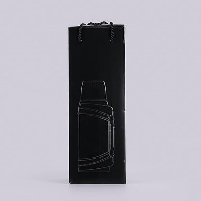 Large Thermosflask- 64oz Stainless Steel Insulated Bottle for Travel with BPA Free Cup - 2.0L Oversized Vacuum Insulated Thermoses with Handle and Strap for Hot & Cold Drinks(Black)