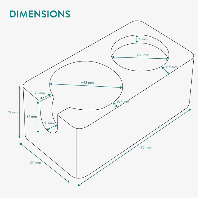 Navaris Wood Coffee Tamper Station - 51mm Tamper Holder for Espresso Machine Accessories - Wooden Portafilter Stand for Kitchen, Bar, Restaurant, Cafe