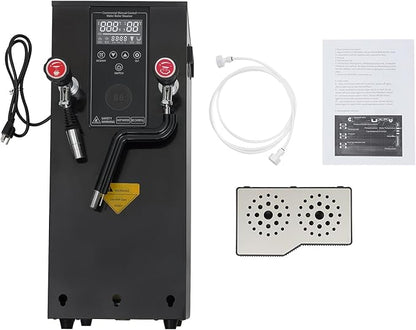 Commercial Milk Frother, Multi-Purpose Full-Automatic Steam Boiling Water Frothing Machine with 12H Timing Function for Tea Coffee Dessert Milk 3KW 12L