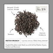 Steven Smith Teamaker British Brunch No. 18, Caffeinated, Sugar-Free, Full Leaf, English Breakfast Black Tea Bags 15 Sachets, 1.48oz each