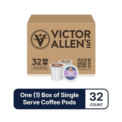 Victor Allen's Coffee Variety Pack (French Vanilla Flavored, Caramel Macchiato, Hazelnut), 32 Count, Single Serve Coffee Pods for Keurig K-Cup Brewers
