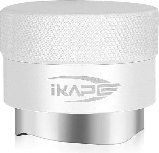IKAPE 53MM Coffee Distributor, Gravity Adaptive Espresso Distributor Fits All 54MM Espresso Portafilter, Compatible with 54MM Breville Bottomless Portafilter (White)