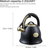 Load image into Gallery viewer, Tea Kettle -2.2 Quart Tea Kettles Stovetop Whistling Teapot Stainless Steel Tea Pots for Stove Top Whistle Tea Pot