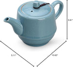 Load image into Gallery viewer, Teapot with Infuser Ceramic Tea Pot with Removable Stainless Steel Fliter for Loose Tea 15.80 OZ/450ml (1-2cups) Teapots for Tea Coffee Milk for Office Home Men Women as Gift(Sky Blue)