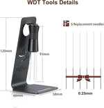Load image into Gallery viewer, WDT Tool - Coffee Distribution Tool with Magnetic Stand, Adjustable Range Espresso Stirrer, 304 Stainless Steel 6 Needles 0.4mm and 6 Extra Needles 0.25mm
