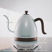 Brewista Artisan Electric Gooseneck Kettle, Water Boiler with LCD Panel, Precise Temperature Control, Fast Boiling and Keep Warm Settings for Pour-Over Coffee & Tea, Café, 1 Liter (Pearl White Base)