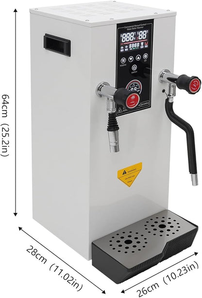 Commercial Milk Frother, Multi-Purpose Full-Automatic Steam Boiling Water Frothing Machine with 12H Timing Function for Tea Coffee Dessert Milk 3KW 12L