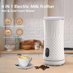 Load image into Gallery viewer, Electric Milk Frother and Steamer, Upgraded 4-in-1 Milk Frother with Auto Shut-Off, Quick and Effortless Frothing, Milk Foamer Frother for Coffee, Latte, Cappuccino, Hot Chocolates, White