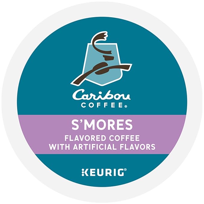 Caribou S’mores Cabin Coffee, Single Serve Keurig K-Cup Pods, Medium Roast Coffee, 60 Count (6 Packs of 10)