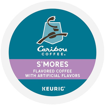 Caribou S’mores Cabin Coffee, Single Serve Keurig K-Cup Pods, Medium Roast Coffee, 60 Count (6 Packs of 10)