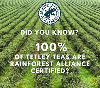 Tetley British Blend Premium Decaf Black Tea, Decaffeinated Tea, 40 Teabags (Pack of 6), Rainforest Alliance Certified