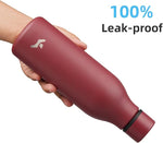 Load image into Gallery viewer, Insulated Water Bottle with Strap,18 oz Double Wall Stainless Steel Vacuum Bottles Metal Water Flask,Brick Red