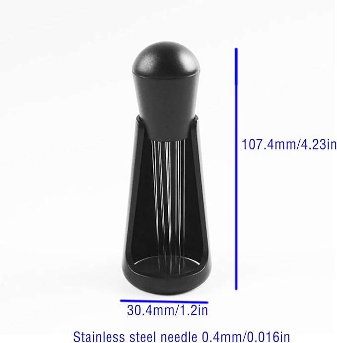 WDT Espresso Distribution tools with PP Handle, 10 x 0.4mm 304 Stainless Steel Needles Installed Coffee Stirrer for Barista