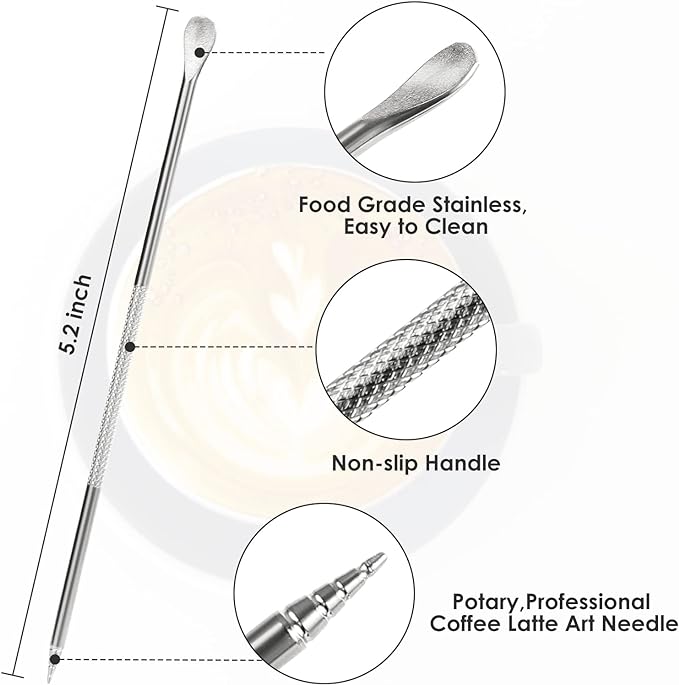 Milk Frothing Pitcher, Espresso Steaming Pitcher 12oz,Espresso Machine Accessories,Stainless Steel Milk Coffee Cappuccino Barista Steam Pitchers Milk Jug Cup with Decorating Pen Latte Art