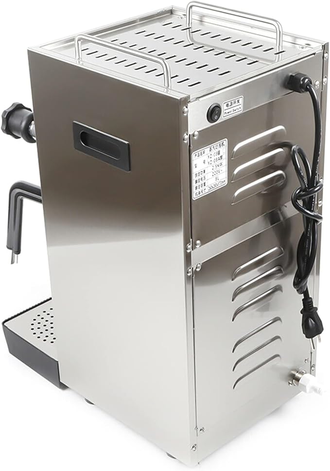 Commercial 2500W Electric 8L Water Boiling Steam Machine, Professional Coffee Milk Foam Steam Milk Bubble Water Boiling Machine LCD Display For Coffee Dessert Shop