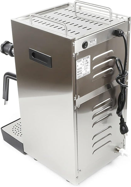 Commercial 2500W Electric 8L Water Boiling Steam Machine, Professional Coffee Milk Foam Steam Milk Bubble Water Boiling Machine LCD Display For Coffee Dessert Shop