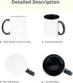 Load image into Gallery viewer, 11oz White Ceramic Sublimation Coffee Mug With Solid Colors Inside and Handle, (6, Black)