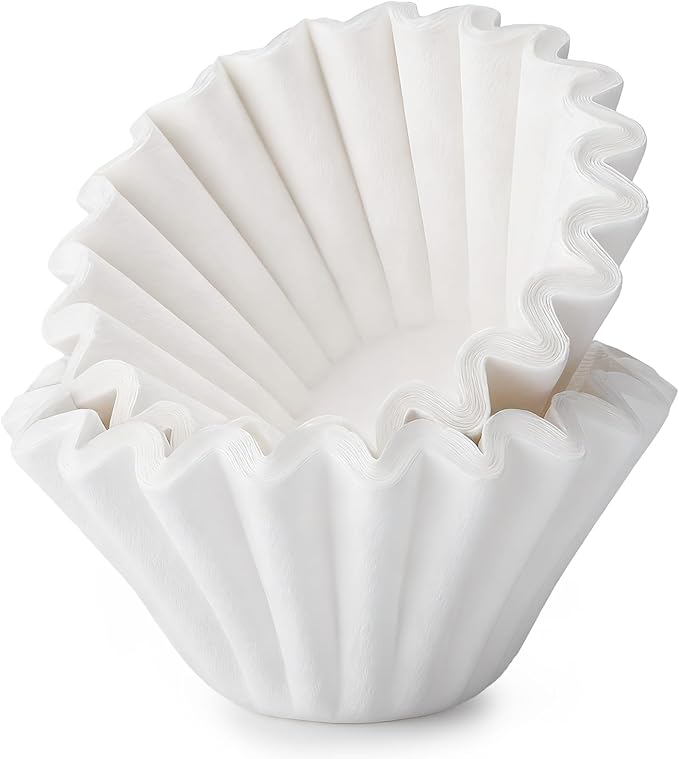 Segarty Disposable Basket Coffee Paper Filters Small Size, 50 Count 1-2 Cup White Paper Pour Over Maker Basket Dripper for Home and Office Use, Ideal Coffee Bar Pot Accessory for Most Brewer Machines