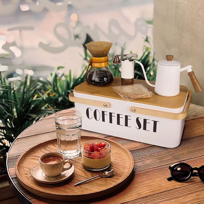 SOTECH Pour Over Coffee Maker Set Pour Over Coffee Dripper Manual Coffee Mill Grinder glass pour over coffee maker