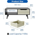 Load image into Gallery viewer, Cozy Castle Modern Coffee Table, Wooden Cocktail Table with Storage, Minimalist Hallway Table, Mid Century Modern Coffee Table for Living Room Apartment Reception, Black