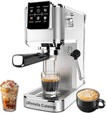 Load image into Gallery viewer, Espresso Machine 20 Bar,Touch Screen Espresso Maker with Steam Milk Frother,Stainless Steel Coffee Machine for Cappuccino Latte Americano Cold Brew,1350W Fast Heat Up System,Silver