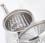 Load image into Gallery viewer, SANQIAHOME 1.2L(40oz) Stainless Steel Hammer Patterned Teapot With Removeable Infuser,Loose leaf cover,Silver