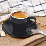 Load image into Gallery viewer, Porcelain Espresso Cup with Saucer, Espresso shot Cup, 80ml/2.7Oz, Black…