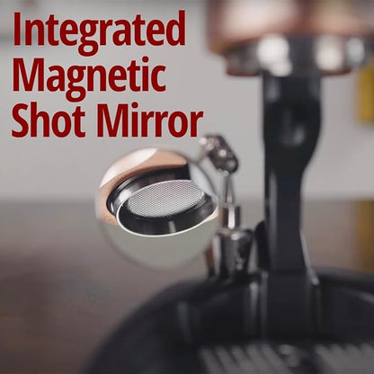 Flair UPDATED PRO 3 (Black) - All manual lever espresso maker with a stainless steel brew head, pressure gauge, and a shot mirror