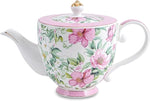 Load image into Gallery viewer, Flower Ceramic Teapot，28.7oz Blue Flower Teapot for Tea Party, Women's Gathering, Family Gathering (Pink)