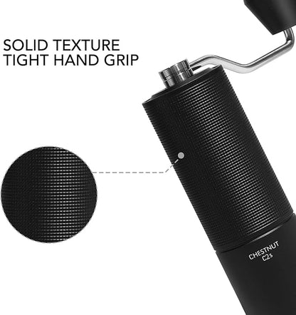 TIMEMORE Chestnut C2S Manual Coffee Grinder,CNC Stainless Steel Conical Burr, Internal Adjustable Setting, Double Bearing Positioning, Hand Grinder Gift for Espresso to French Press