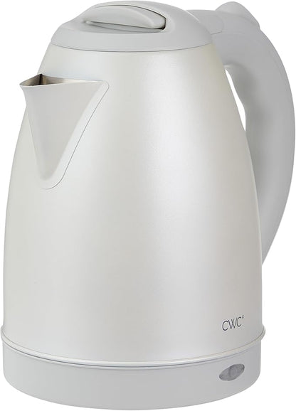 COOK WITH COLOR Electric Kettle - Rapid Boil, Sleek Design, and Safety Features - Great for Quick and Easy, Stainless Steel Crème, 1.7 Liters