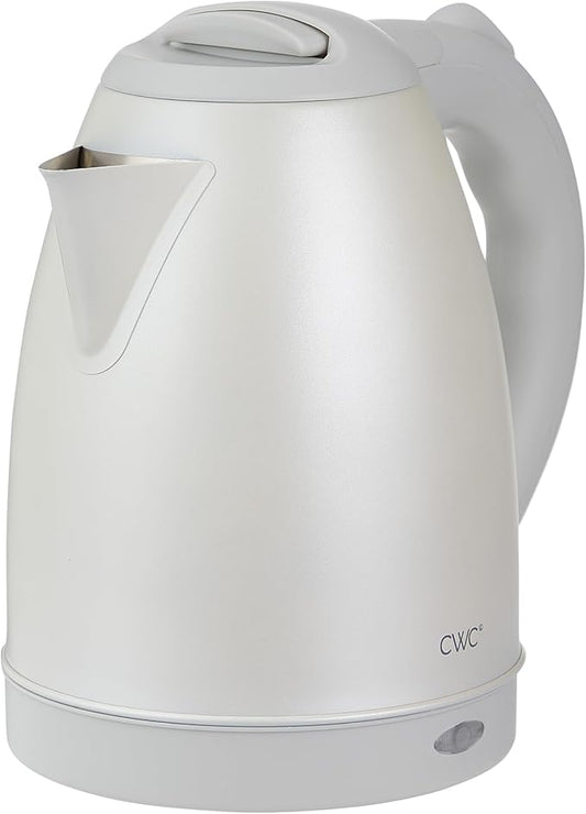COOK WITH COLOR Electric Kettle - Rapid Boil, Sleek Design, and Safety Features - Great for Quick and Easy, Stainless Steel Crème, 1.7 Liters
