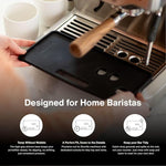 Load image into Gallery viewer, Crema Coffee Tamping Mat for Bambino | Non-Slip Silicone Protection for Countertops &amp; Portafilters | Precision Fit with Drip Tray &amp; Vent Holes | Easy to Clean, Durable Espresso Tamping Pad