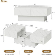 Coffee Table with Large Storage for Living Room Farmhouse Center Tables Mesas De Centro para Salas Modernas Nesting Modern Coffee Table for Reception Room