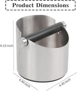 Load image into Gallery viewer, Italian Espresso Tapping Box, Stainless Steel Coffee Grinding Tapping Box, With Detachable Tapping Rod And Anti Slip Rubber Base (Silver-S)