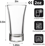 Load image into Gallery viewer, Ruckae 12 Pack 2oz Shot Glasses Set Clear Shot Glasses Bulk with Heavy Base Bar Cone Glass Shot Cups for Vodka Tequila Whiskey Liquor